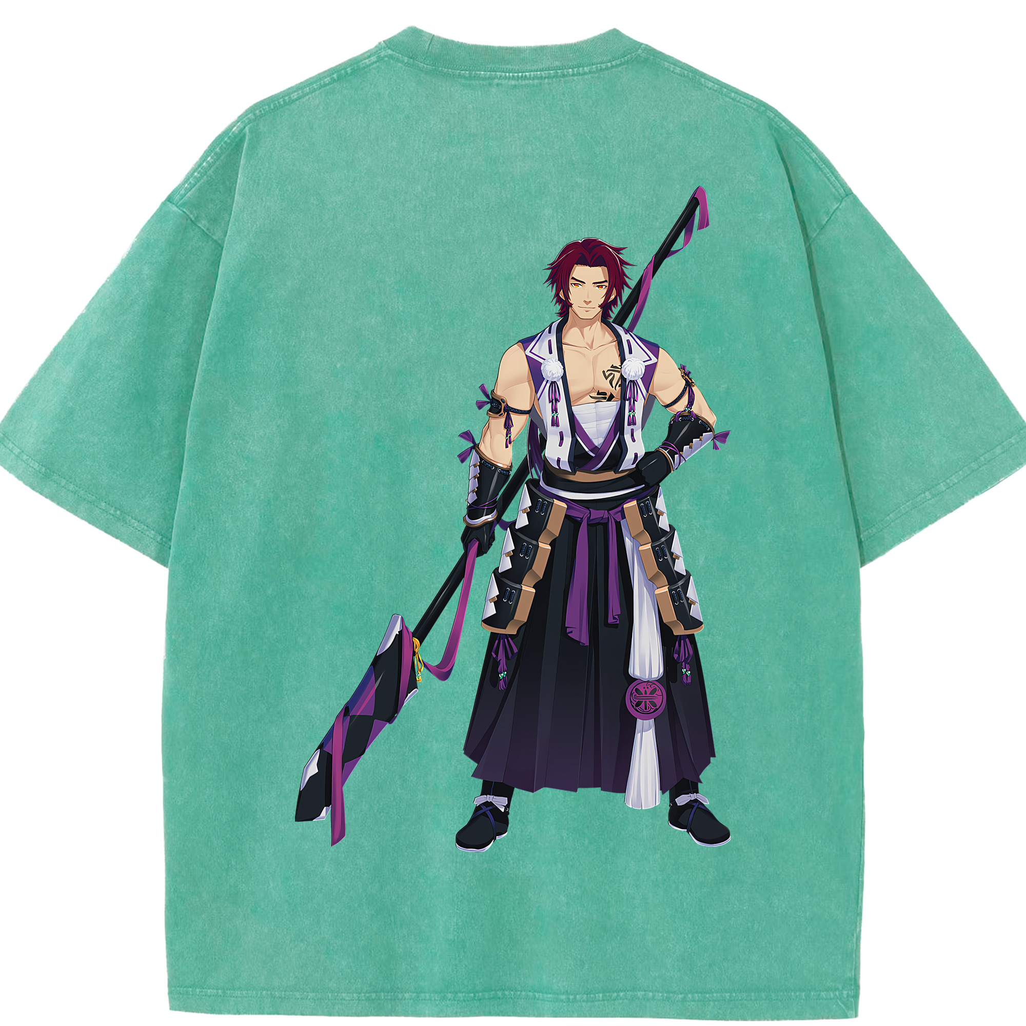 （画像用） 刀剣乱舞 Touken Ranbu 綿100% ヴィンテージ風 半袖Tシャツ（背面プリント）